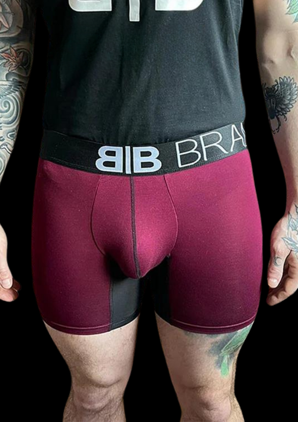 Bamboo Boxer - Burgundy